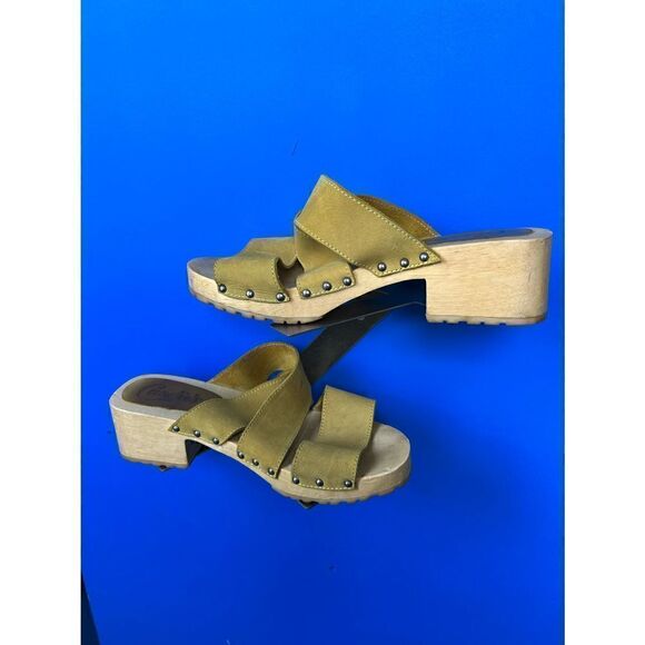 Vintage Candies Women’s Platform Sandal Size 10 Yellow Chunky Heel - Picture 3 of 6